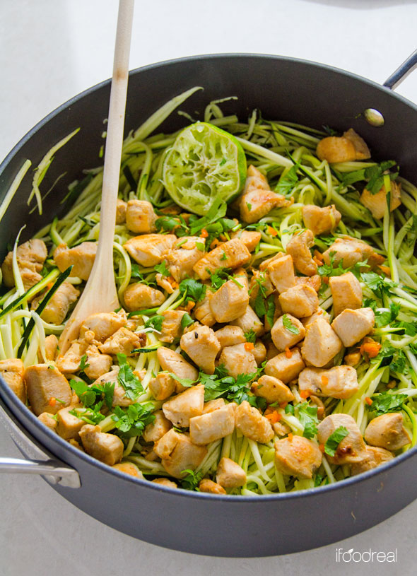 Zucchini Noodles with Cilantro Lime Chicken KeepRecipes Your 