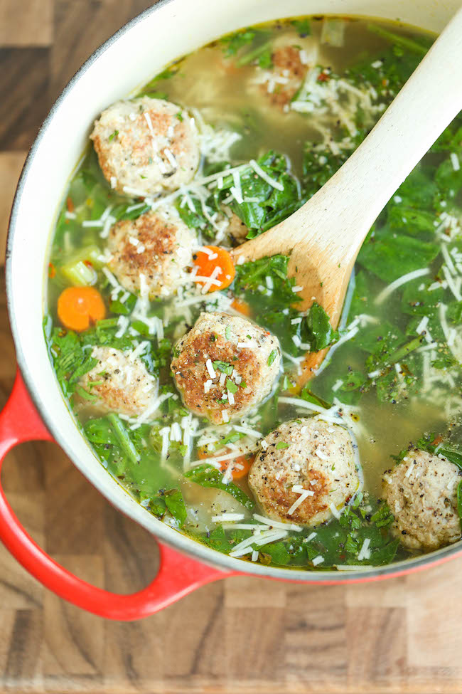 Turkey Meatball and Spinach Soup | KeepRecipes: Your Universal Recipe Box