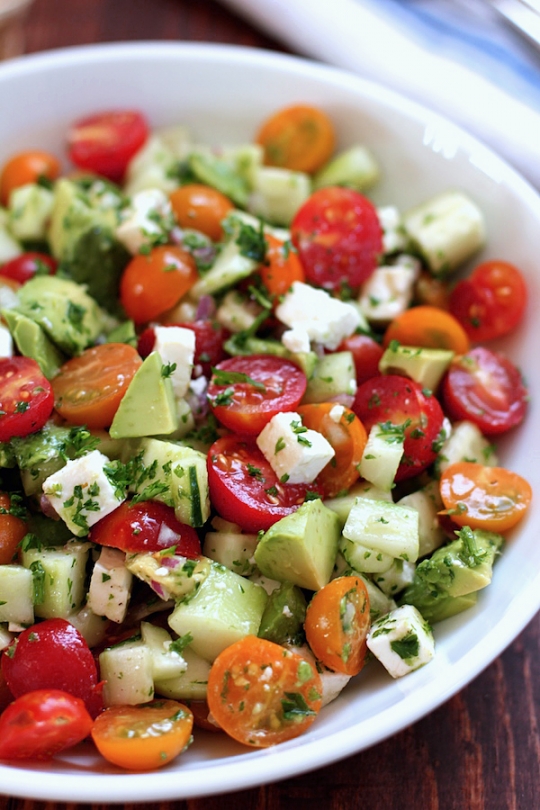 Tomato, cucumber, avocado salad | KeepRecipes: Your Universal Recipe Box