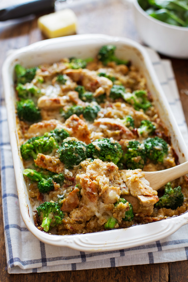 Creamy Chicken Quinoa and Broccoli Casserole | KeepRecipes: Your