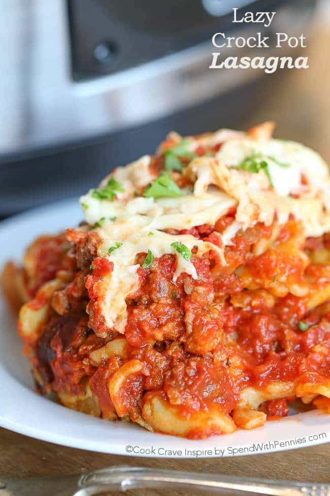 Lazy Crock Pot Lasagna (Ravioli) | KeepRecipes: Your Universal Recipe Box