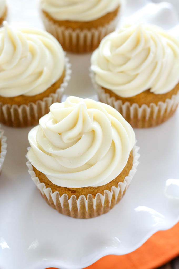 Pumpkin Cupcakes with Cream Cheese Frosting | KeepRecipes: Your