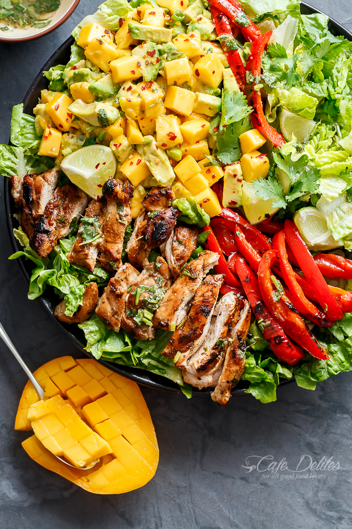 Cilantro Lime Chicken Salad + Mango Avocado Salsa | KeepRecipes: Your ...