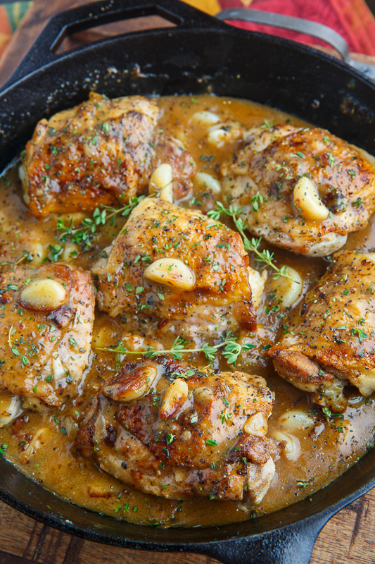 Rustic Roasted Garlic Chicken with Asiago Gravy on Closet Cooking