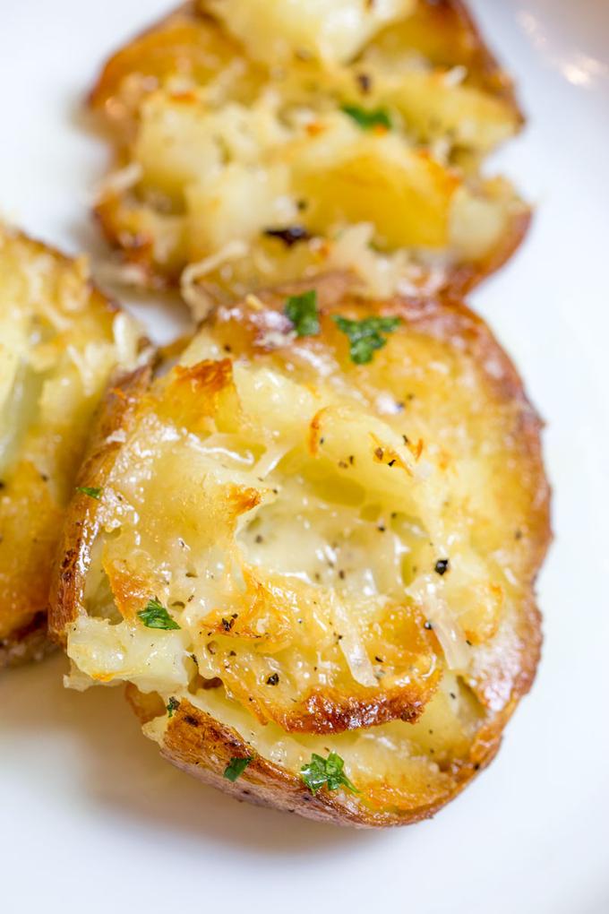 Parmesan Garlic Crash Hot Potatoes | KeepRecipes: Your Universal Recipe Box