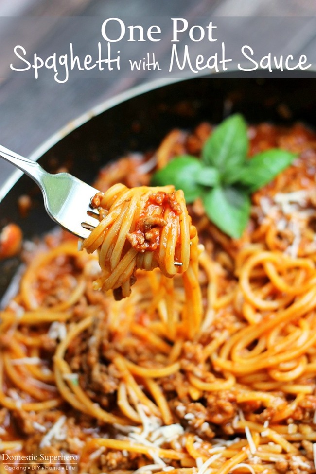 One Pot Spaghetti with Meat Sauce KeepRecipes Your