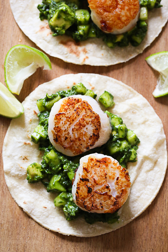 Green Scallop Tacos | KeepRecipes: Your Universal Recipe Box
