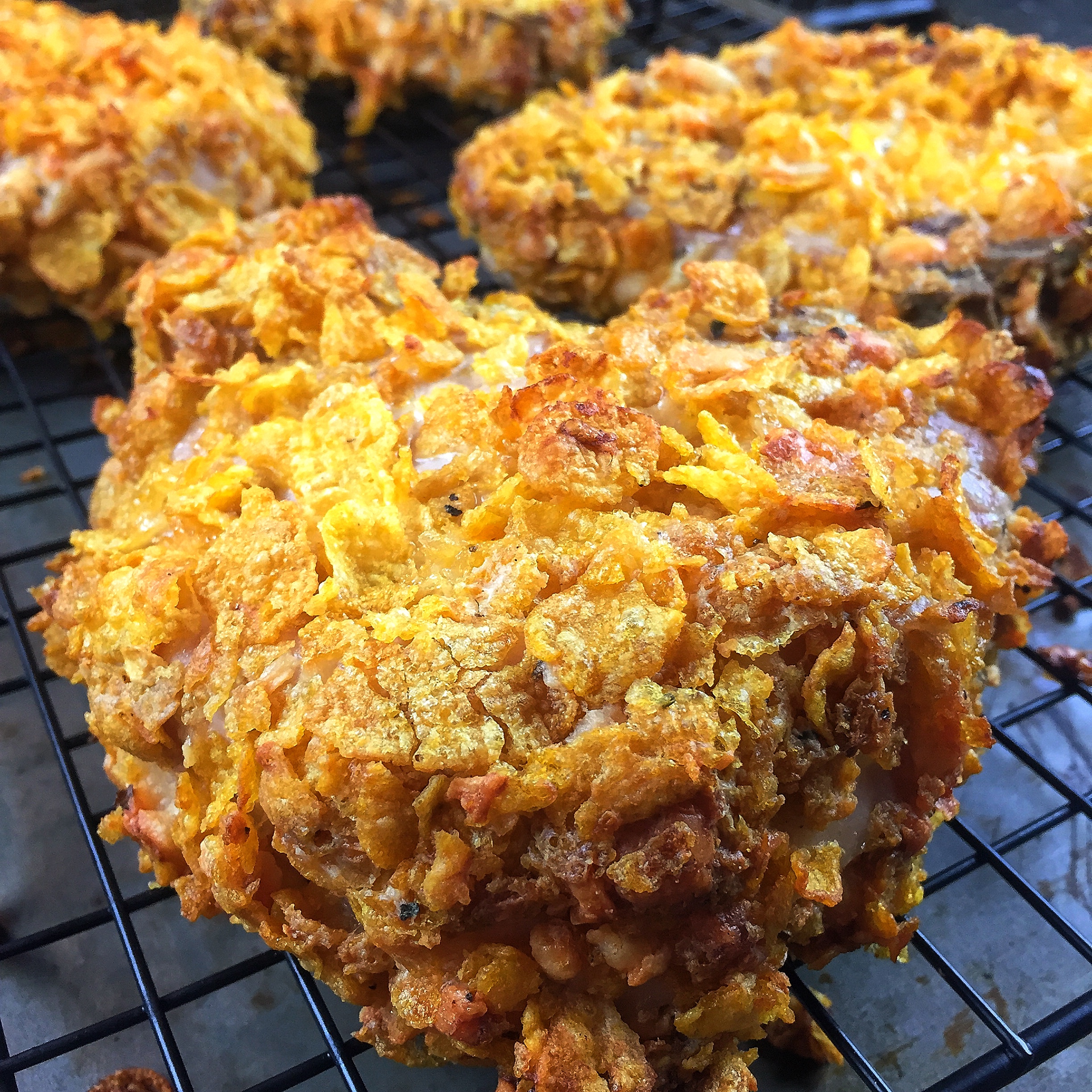 Cornflake & Parmesan Crusted Pork Chops | KeepRecipes: Your Universal