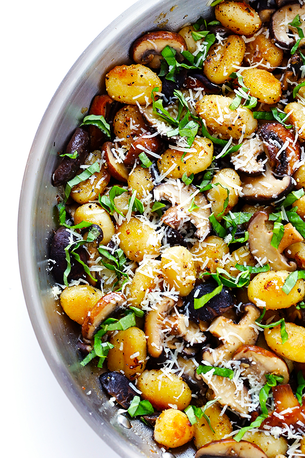 Toasted Gnocchi with Mushrooms, Basil and Parmesan | KeepRecipes: Your ...