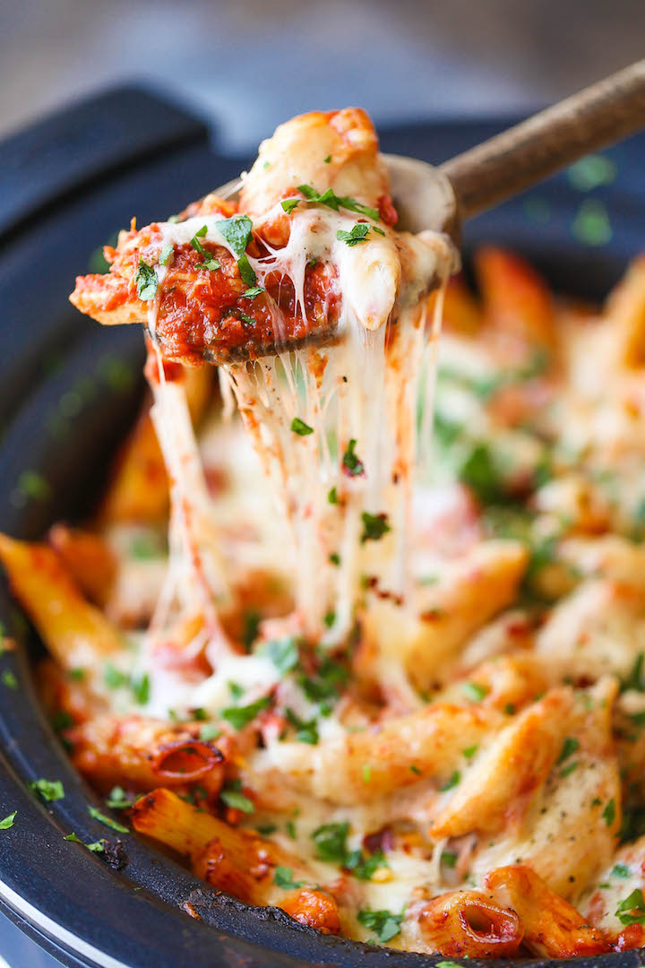 Slow Cooker Chicken Parmesan Pasta | KeepRecipes: Your Universal Recipe Box