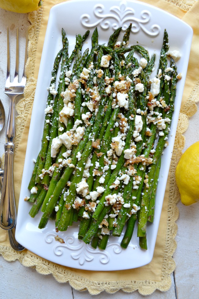 Roasted Garlic Asparagus with Feta | KeepRecipes: Your Universal Recipe Box