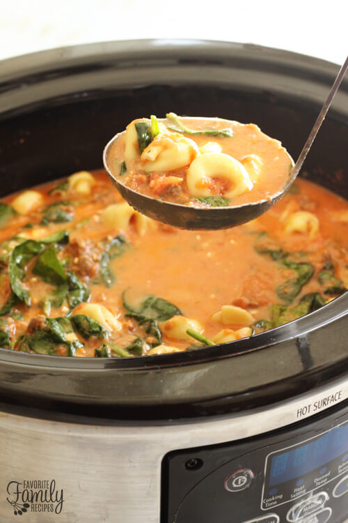 Cheese Tortellini Soup (Crock Pot) | KeepRecipes: Your Universal Recipe Box