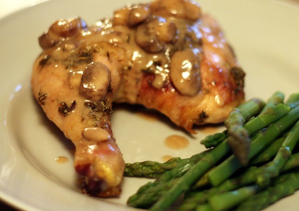 Herbed Chicken Leg Quarters with Mushroom Sauce | KeepRecipes: Your