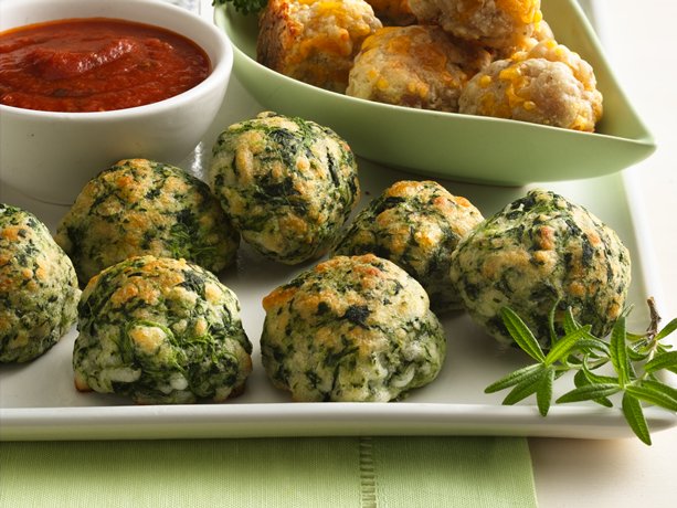 Spinach-Cheese Balls Recipe from Betty Crocker.