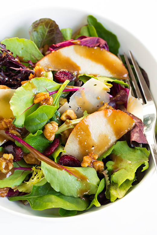 Autumn Pear Salad with Candied Walnuts and Balsamic Vinaigrette ...