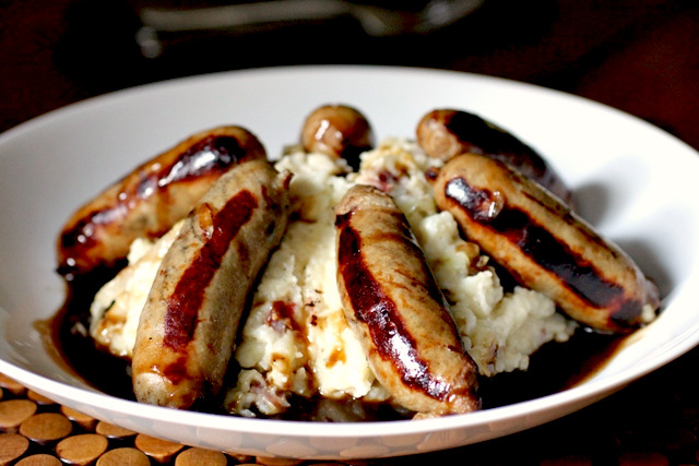 Irish BeerBraised Bangers and Colcannon with Brown Sugar