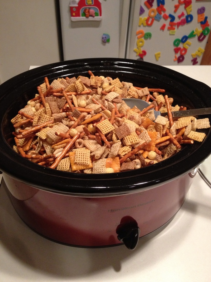Snacks: Homemade Chex Mix in a Crock Pot/ | KeepRecipes: Your Universal
