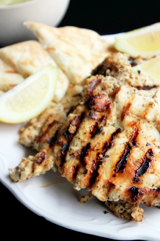 Grilled Greek Chicken, Family Style with Feta Tzatziki Sauce ...