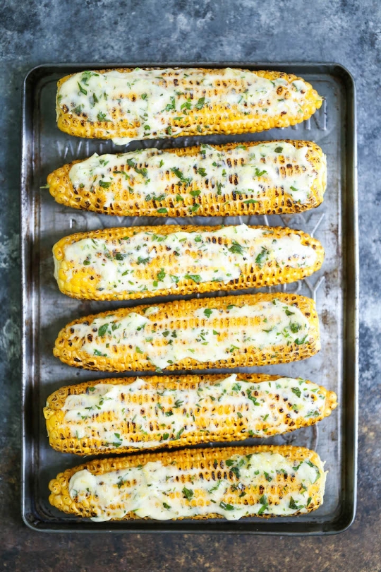 Roasted Corn with Garlic Herb Buttery Spread | KeepRecipes: Your ...