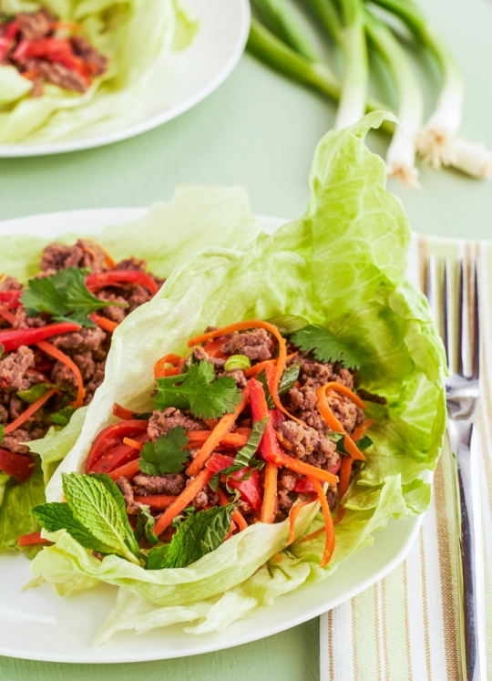 Asian Ground Beef Lettuce Wraps | KeepRecipes: Your Universal Recipe Box