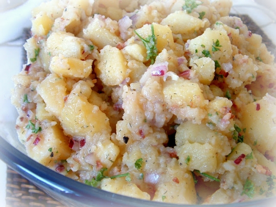 Authentic German Potato Salad (Bavarian Kartoffel Salat), from My ...