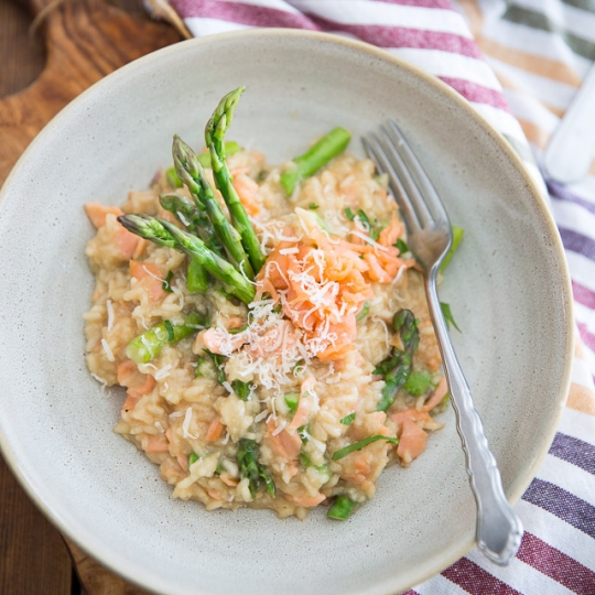 Smoked Salmon Asparagus Risotto The Healthy Foodie Keeprecipes Your Universal Recipe Box