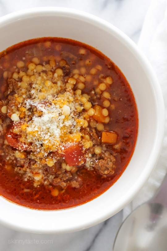 Beef, Tomato and Acini di Pepe Soup KeepRecipes Your