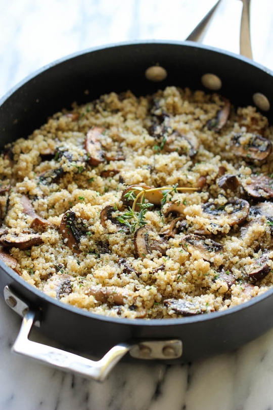 Garlic Mushroom Quinoa | KeepRecipes: Your Universal Recipe Box